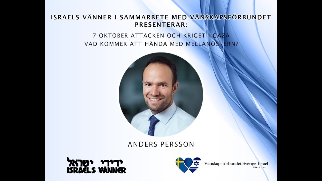 Anders Persson Del 1 - 7 OKTOBER ATTACKEN OCH KRIGET i gaza.Vad kommer att h&auml;nda med MELLAN&Ouml;STERN?