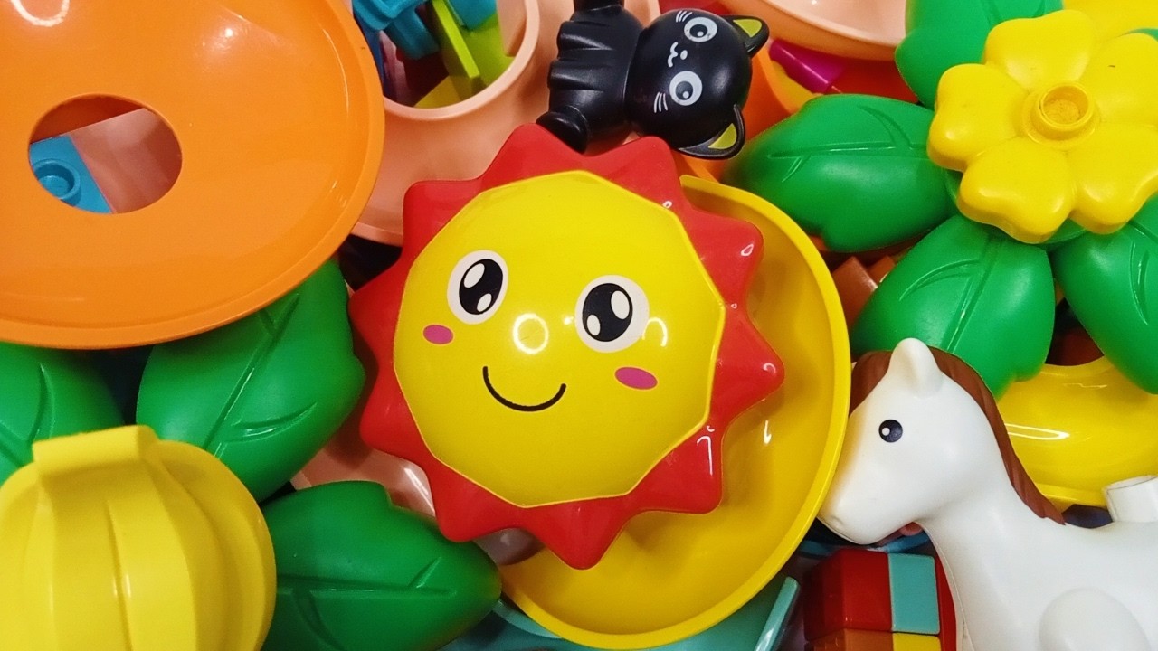 Marble Run Rice ASMR ☆ Build exciting marble tracks with lego duplo