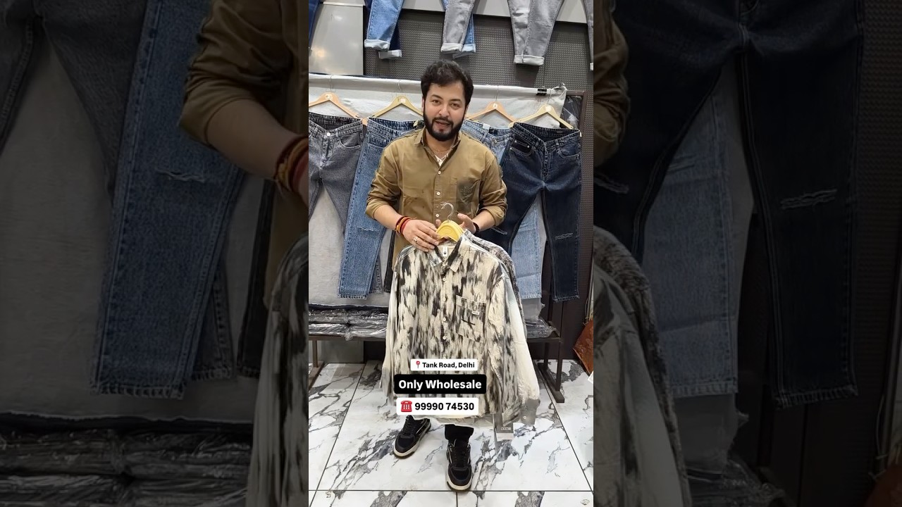 Biggest SHIRTS Manufacturer in Delhi🔥 Tank Road Jeans Wholesale Market | Zap T-shirt Delhi