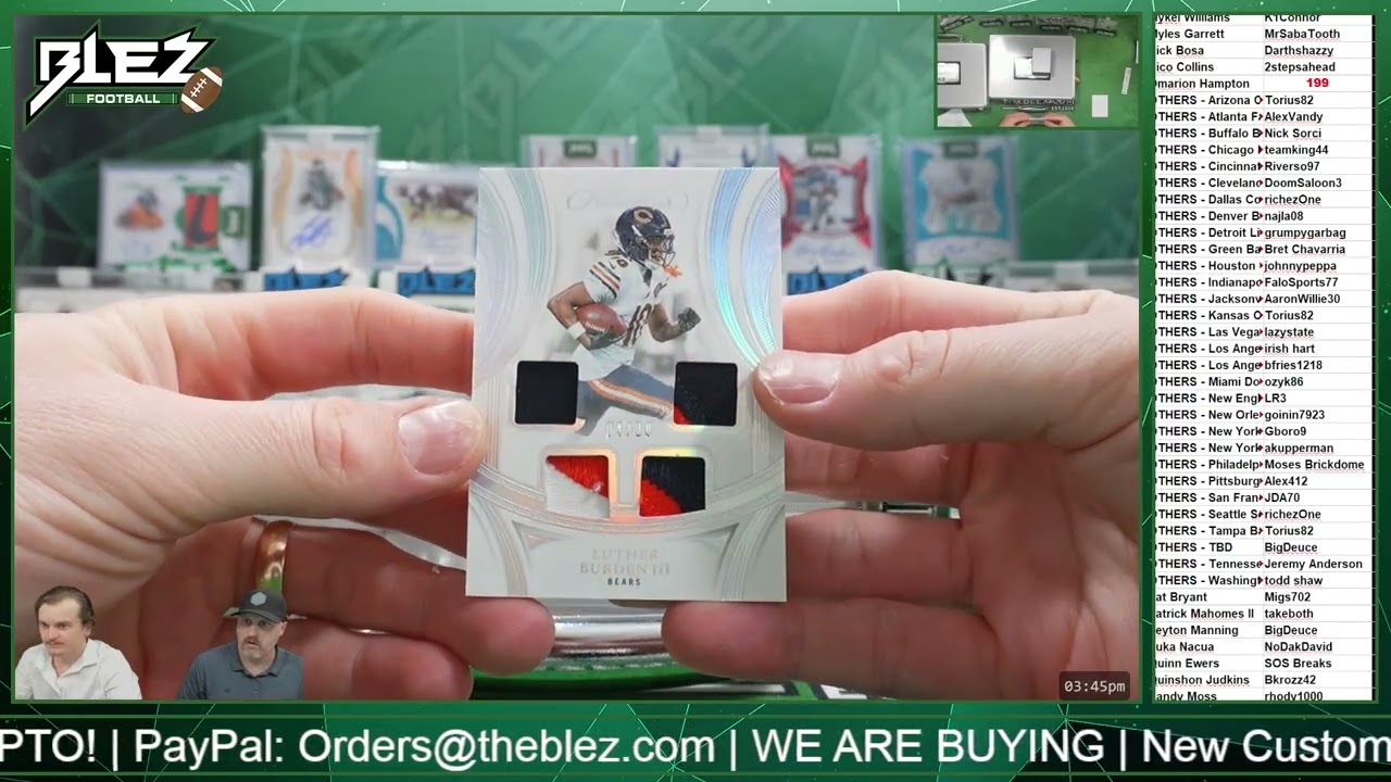 2025 Flawless Hobby PYP #01 Full Case 2 Box  NFL Pick Your Player Break