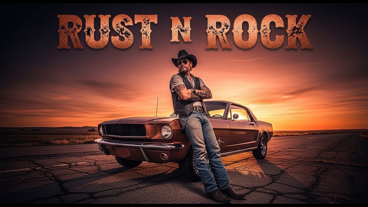RUST N ROAD DRIVE – Muscle Car Rock N Roll Under Golden Skies