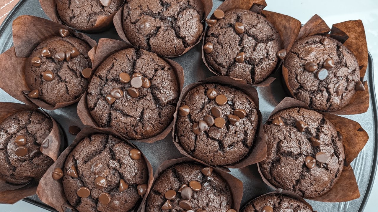 Double Chocolate Muffins Soft and Moist - EASY RECIPE