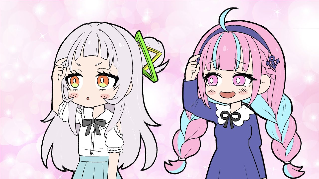 Shion imitates Aqua's movements because she likes her so much【Hololive Animated Clip /Eng sub】