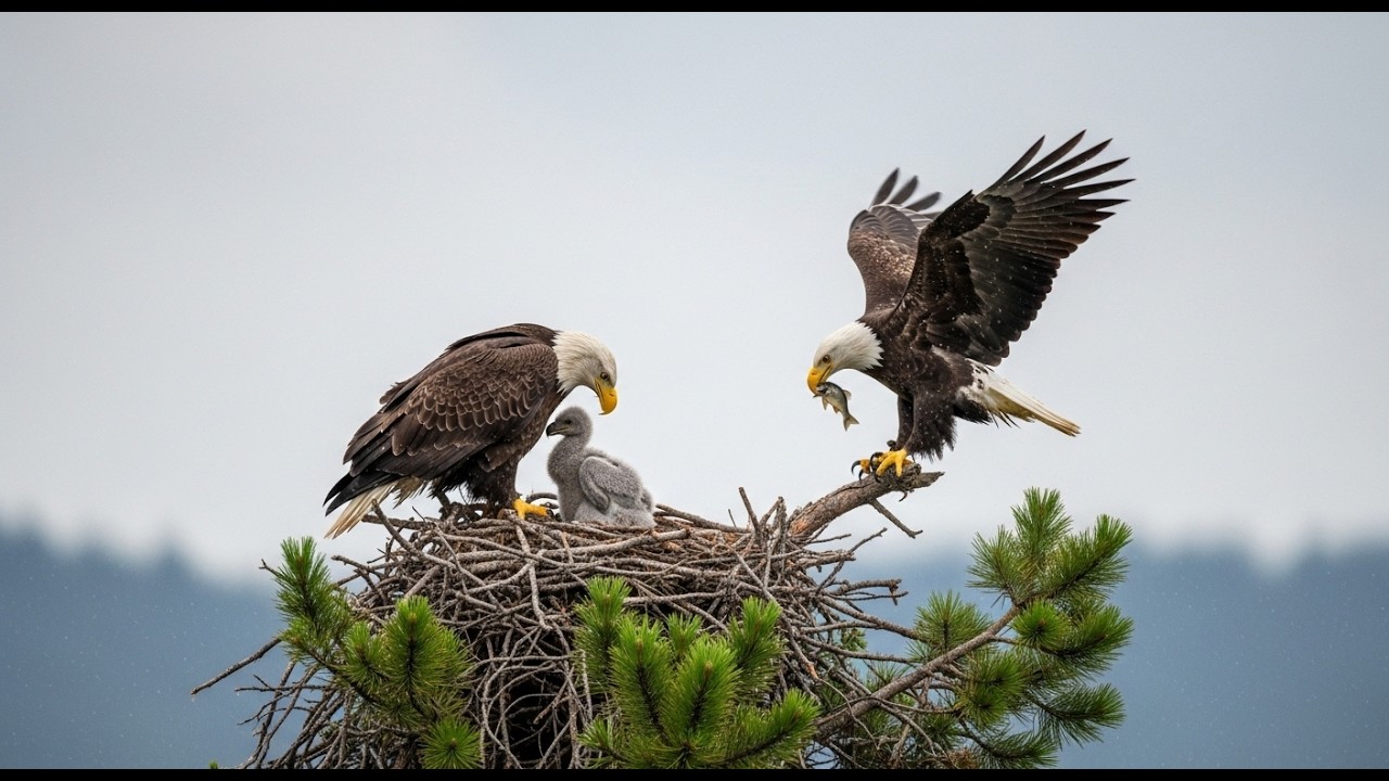 Eagle Family Survival in the Storm | From Egg to First Flight