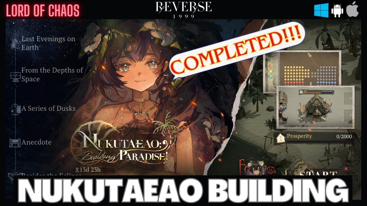 Nukutaeao: Building Paradise FATUTU Puzzle Quest | ALL REWARDS | FULL GUIDE | Reverse 1999