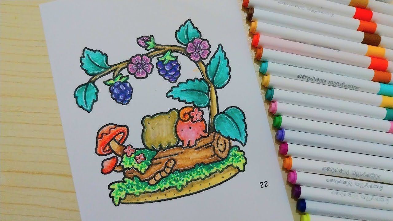 Coloring Time with Zada | Mewarnai hewan dan tumbuhan mudah dan simple cocok untuk pemula