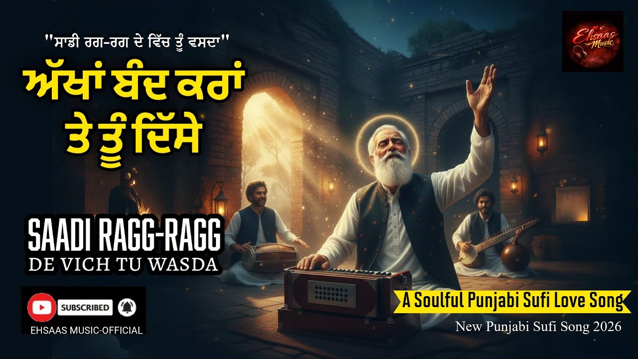Akhan Band Karaan Te Tu Disse | New Punjabi Sufi Song 2026 #punjabisufi #punjabisong #song