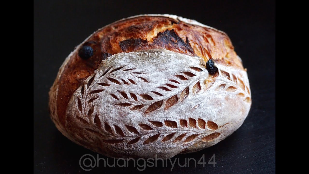 Wheat stalks and seed art scoring for sourdough bread ｜天然酵母酸种面包麦穗割包和种子装饰
