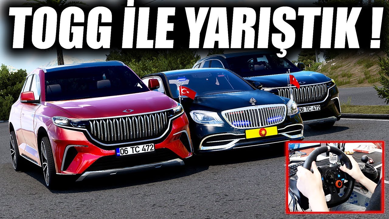 CUMHURBAŞKANIYLA YARIŞTIK !!! TOGG T10X İNCELEME ! ETS 2 MOD 1.48 [ Logitech G29 ]