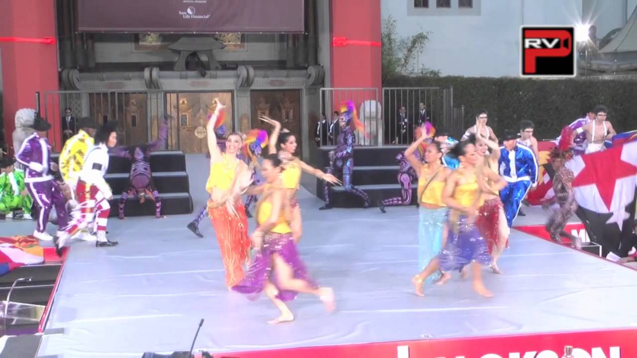 Michael Jackson Cirque du Soleil Immortal performance at MJ Hand and Foot Print Ceremony