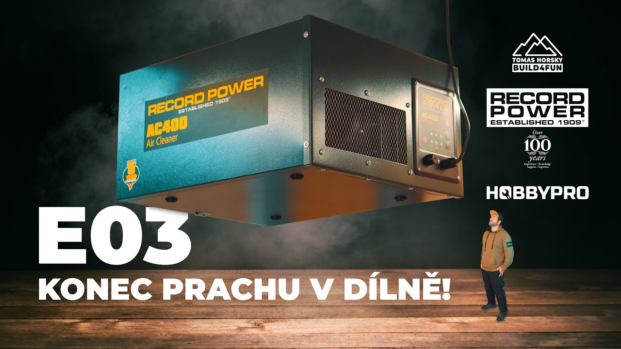 Konec prachu v dílně! | Čistička vzduchu Record Power AC400 | E03