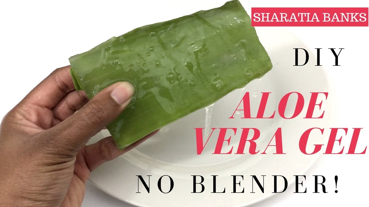 How to Make Aloe Vera Gel WITHOUT a BLENDER! SUPER FAST & EASY! |Sharatia Banks