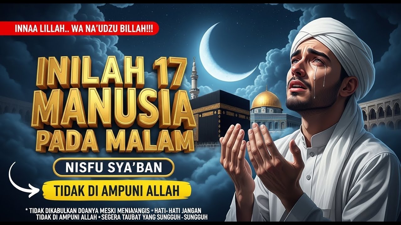 INNAA LILLAAH! INILAH 17 MANUSIA CELAKA DI MALAM NISFU SYA’BAN, DOSANYA TIDAK DIAMPUNI ALLAH