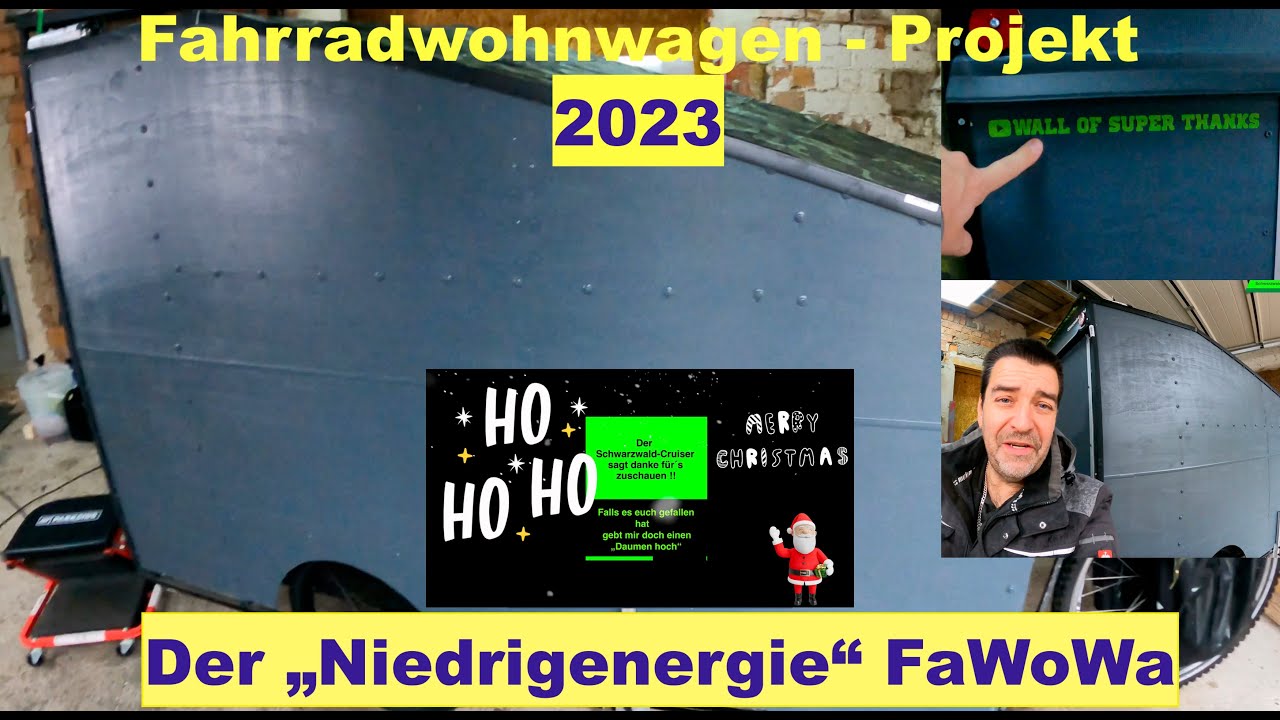 Fahrradwohnwagen und Styrodur / Niedrigenergie Projekt 2023 / 🥶 Winterfähig auch ohne Heizung?