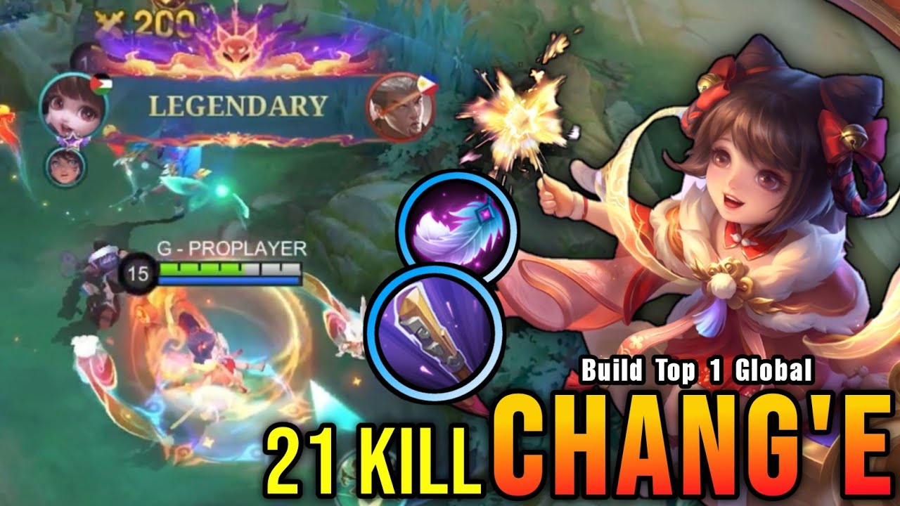21 Kills!! Chang'e Hybrid Attack Speed Build - Build Top 1 Global Chang'e ~ MLBB