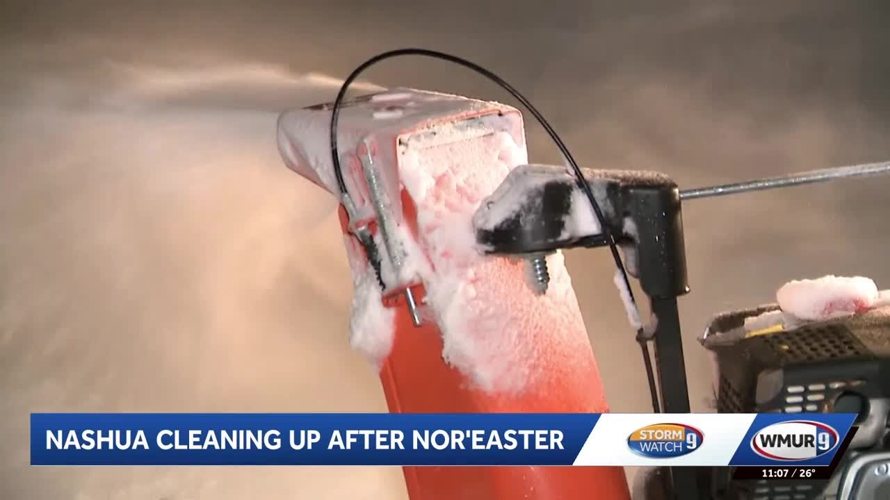 Cleanup underway in Nashua after nor'easter dumps 6 inches of snow