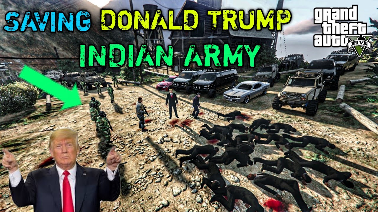 Indian Army saving The President Donald Trump from Terrorists | America | GTA 5 Malayalam #15