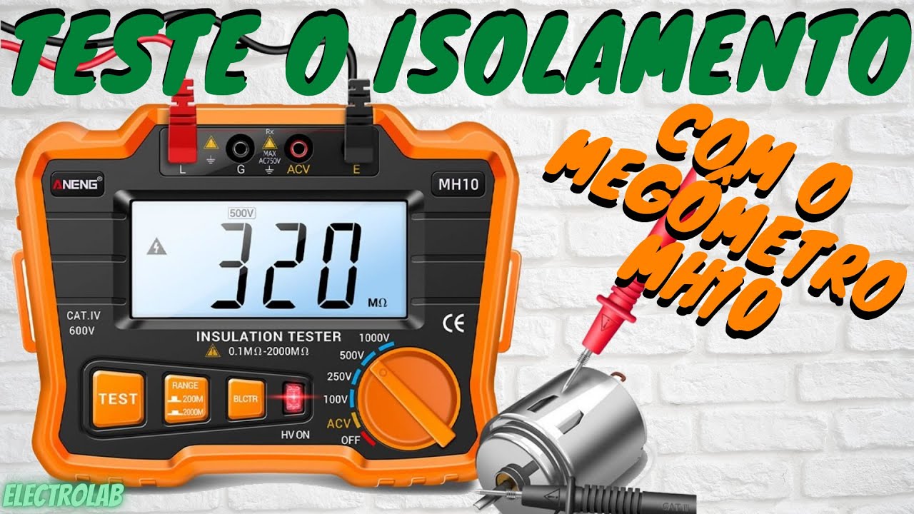 Megômetro MH10! O que é e como usar? Teste isolamento em transformadores, motores, geradores, etc!