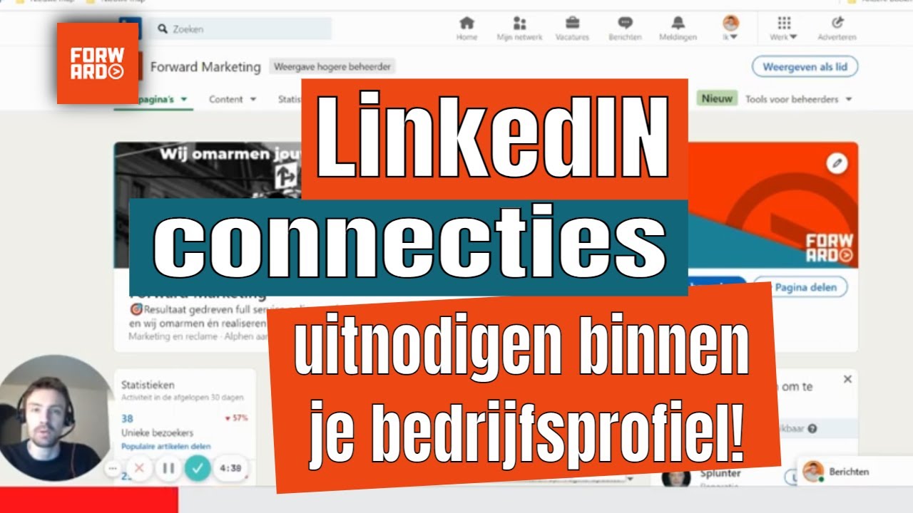 LinkedIN connecties uitnodigen binnen je bedrijfsprofiel doe je zo!