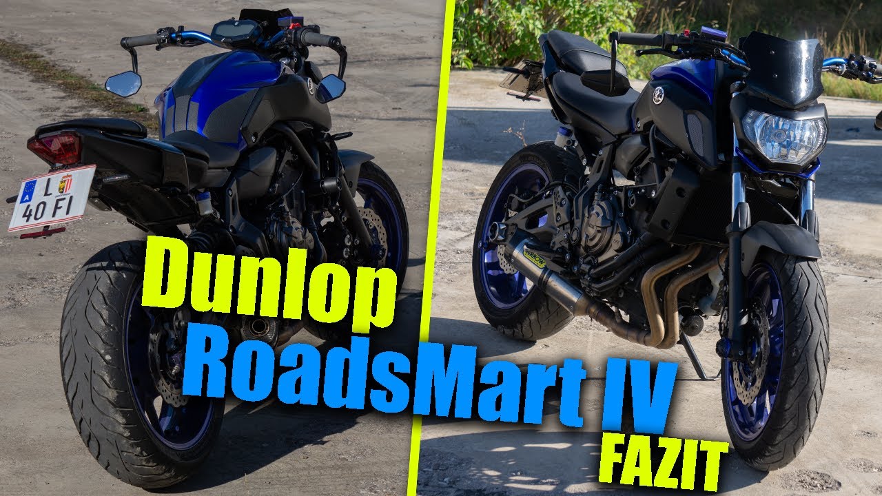 DUNLOP RoadsMart IV 💛 FAZIT nach 2500KM 💥 Yamaha MT07 (4K) #mt07 #yamaha #reifentest #dunlop