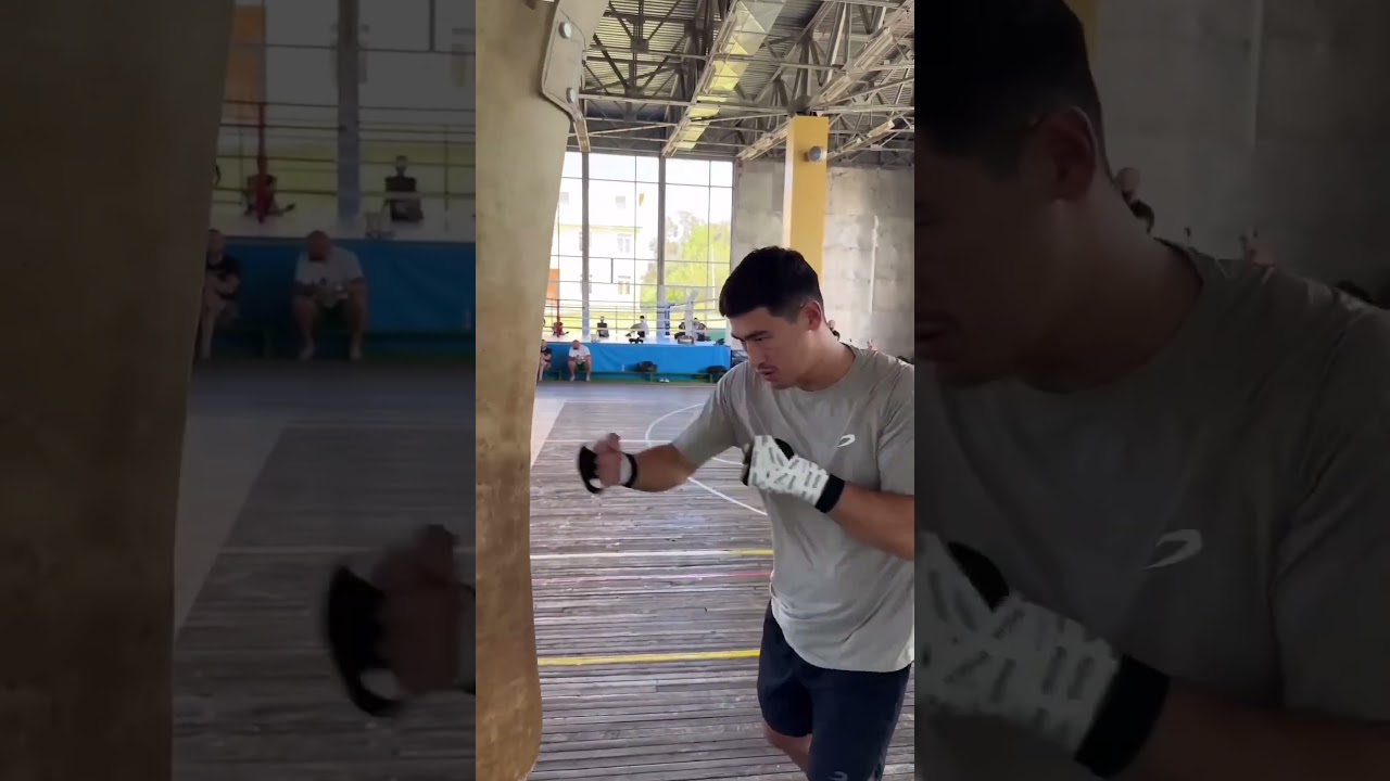 Бивол бьет по груше #boxing #бокс #bivol #heavybag #мешок #тренировка
