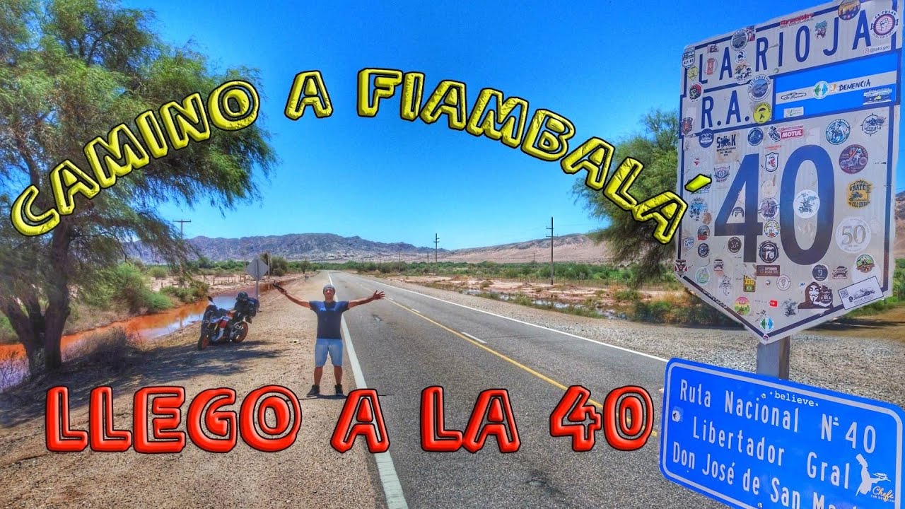 LLEGO A FIAMBALÁ⛰️...PISO LA 40 POR PRIMERA VEZ🛣️🏍️😎✌️