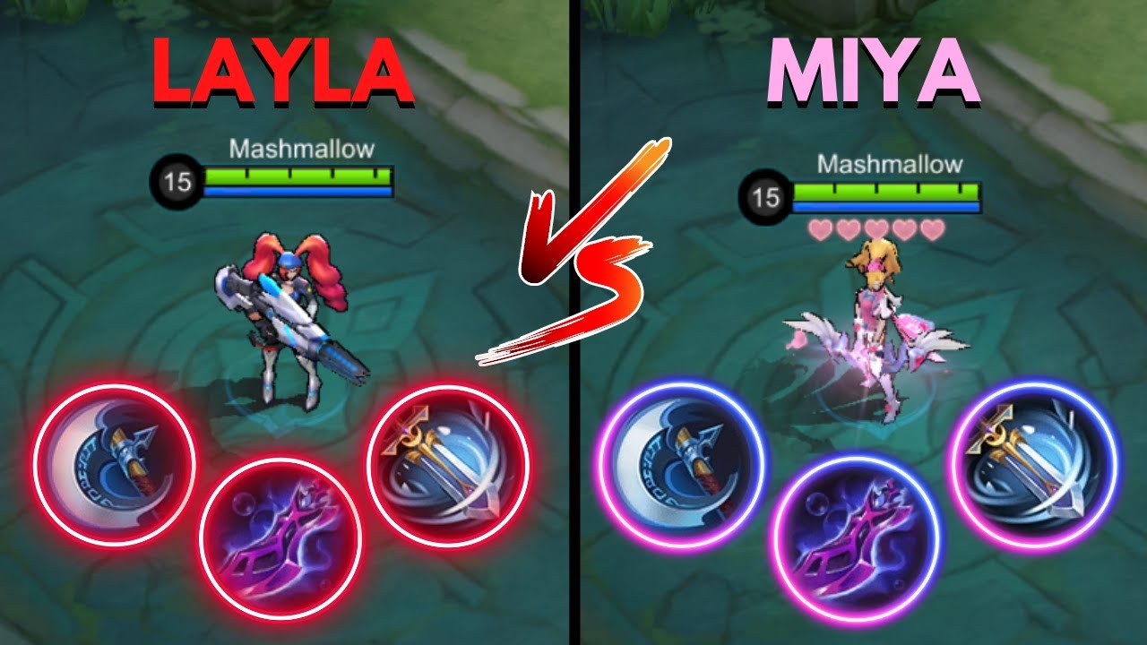 layla 500% critical build vs miya 500% critical build