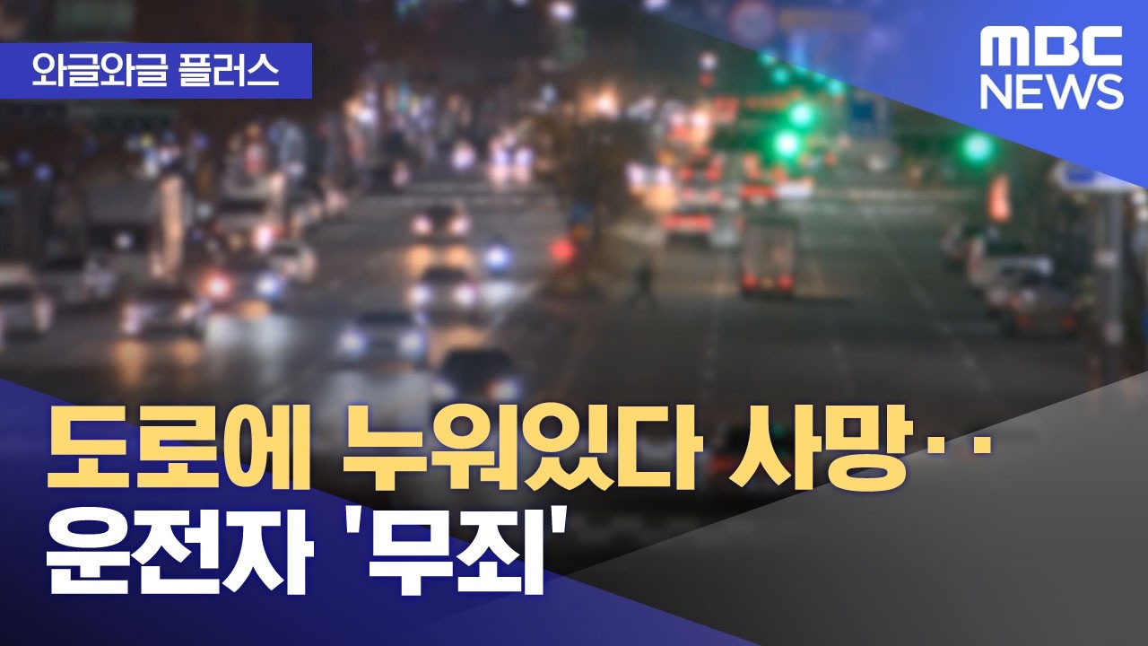 [와글와글 플러스] 도로에 누워있다 사망‥운전자 '무죄' (2026.03.20/뉴스투데이/MBC)