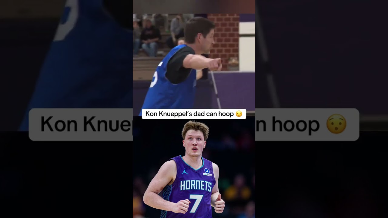 Kon Knueppel Sr. nadal gra w koszyk&oacute;wkę 🔥 (via kylemalzhan/X)