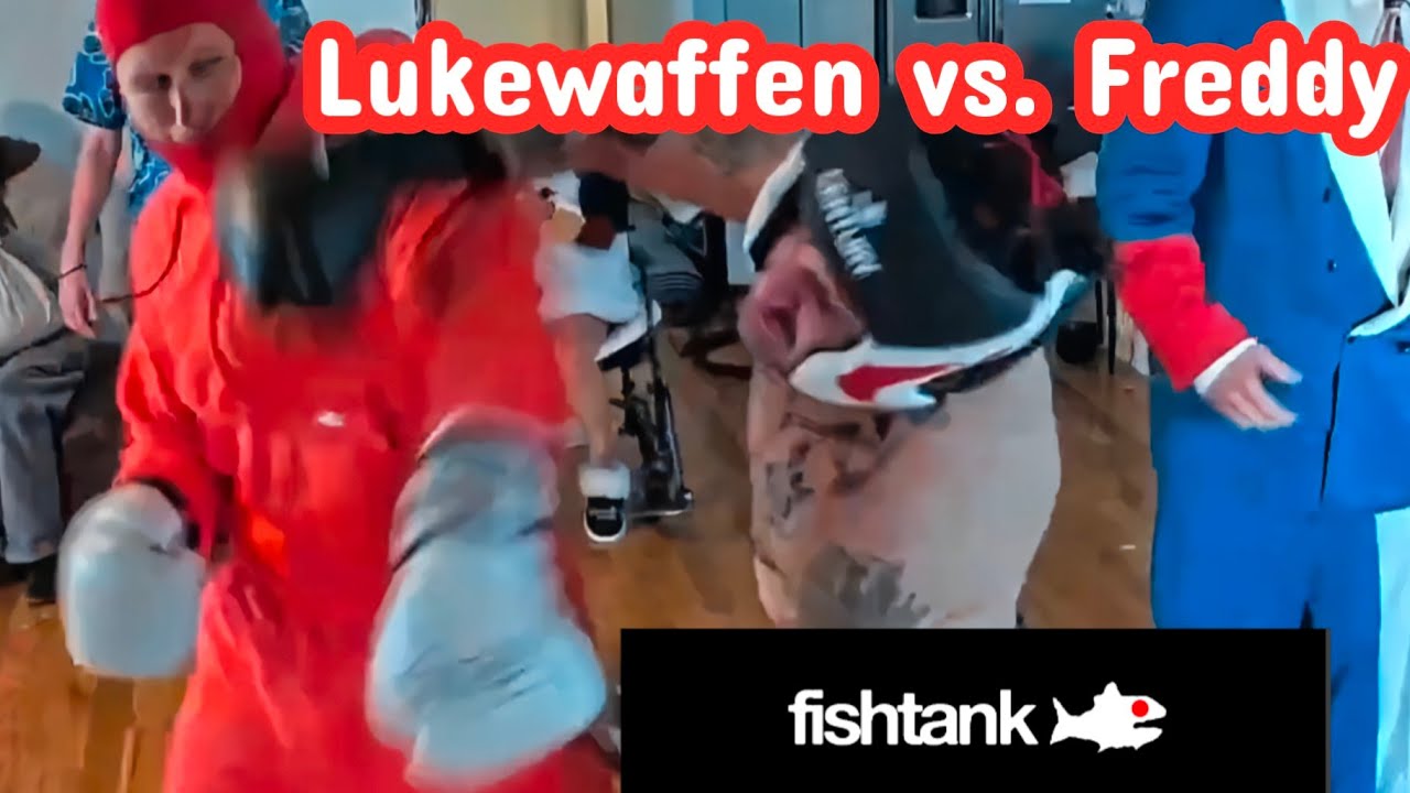 Luke Boxes Freddy - Fishtank Live season 4 day 8