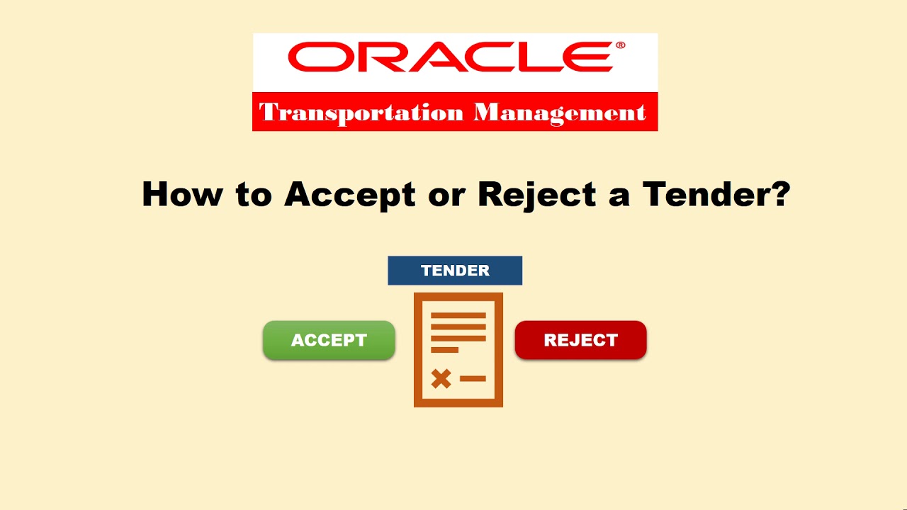 OTM How to Accept and Decline OTM Tender