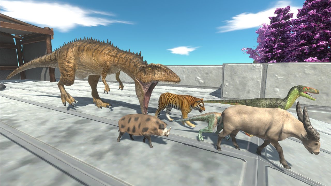 Escape from CARCHARODONTOSAURUS - NEW UPDATE Animal Revolt Battle Simulator