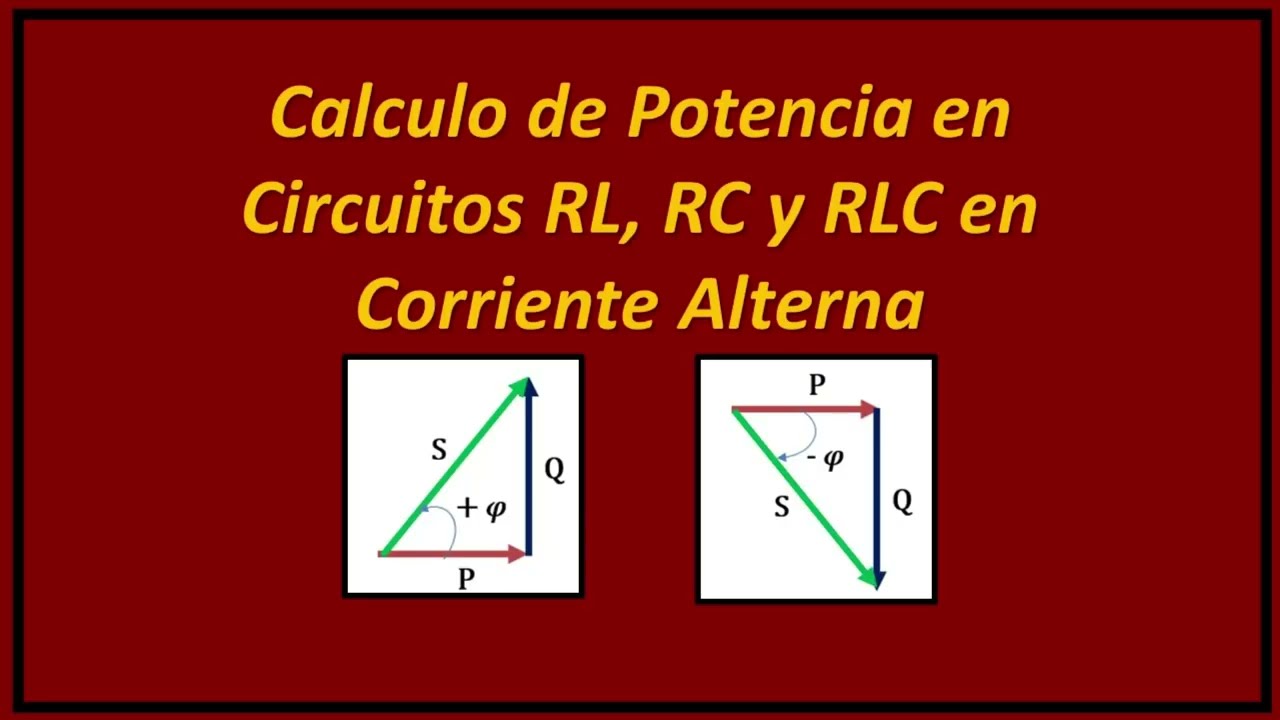 POTENCIA EN ALTERNA. CALCULO DE POTENCIAS EN CIRCUITOS RL, RC Y RLC EN C.A