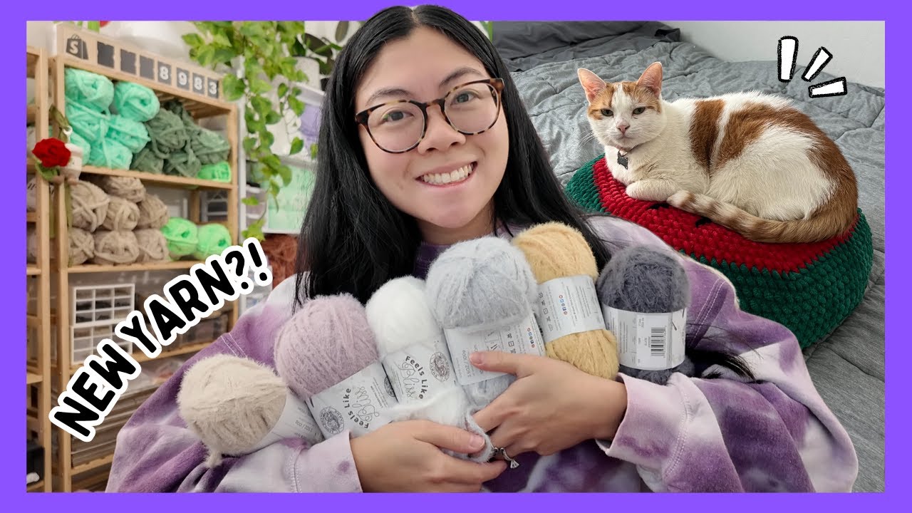A Week of Crochet Vlog 🧶 Trying New Yarn, Failing At Making Pesto the Penguin, and More! Studio Vlog