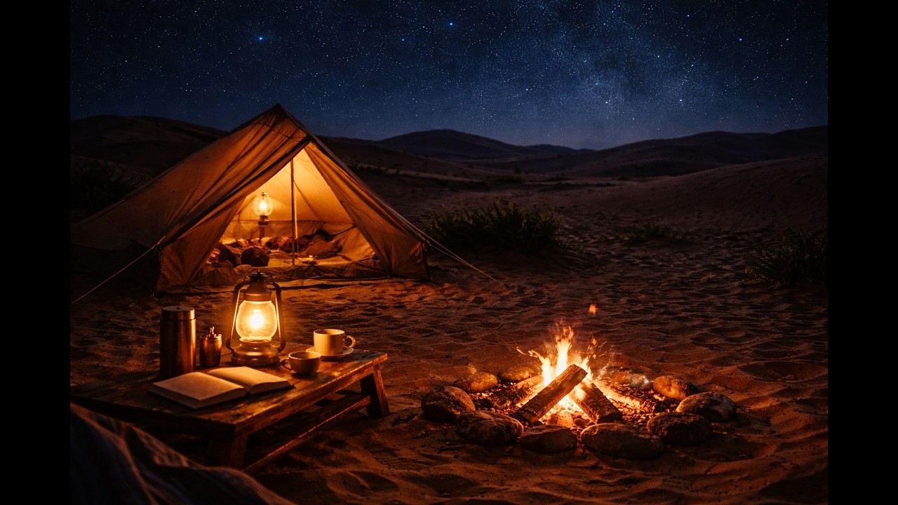Lantern & Starlight 🌙✨ | 3 Hours Deep Sleep Desert Camp (No Talking)