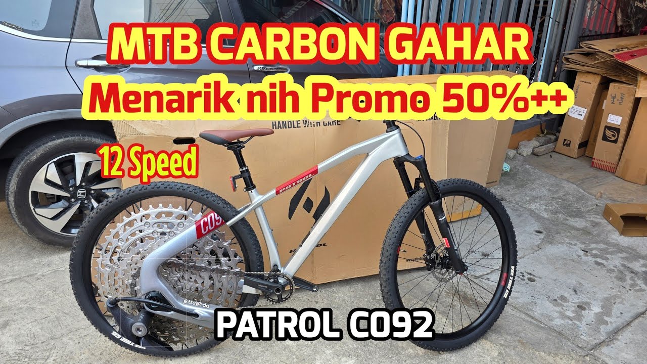 Sepeda Gunung CARBON MTB PATROL C092 Mewah dan Garang