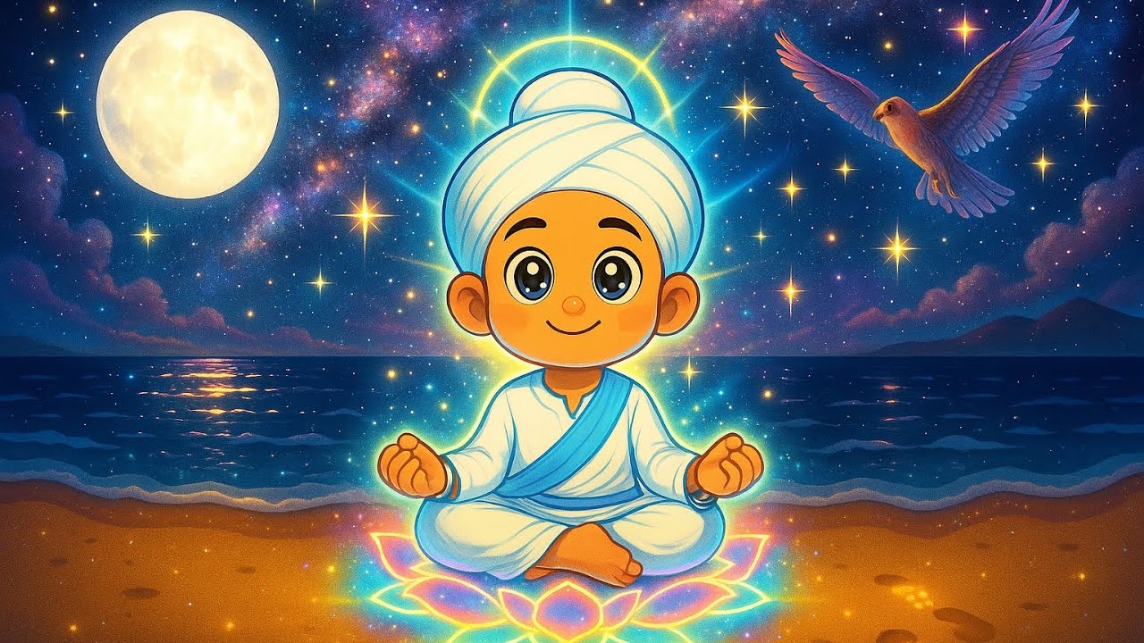 Kids Moolmantr Simran Relaxing Sleep | Sikh Cartoon Kids Betime Moolmantar Kirtan | Pyara Singh