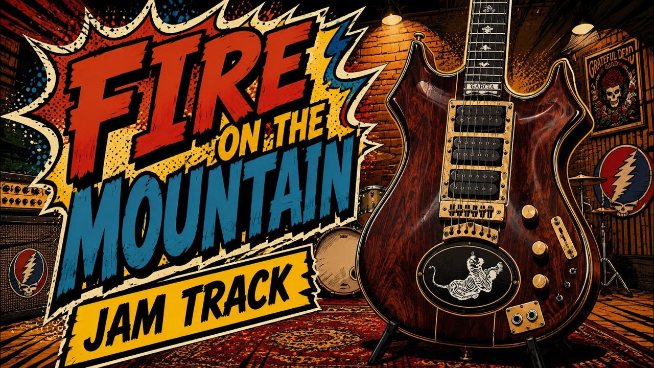 Grateful Dead Fire on the Mountain Backing Track in B Mixolydian