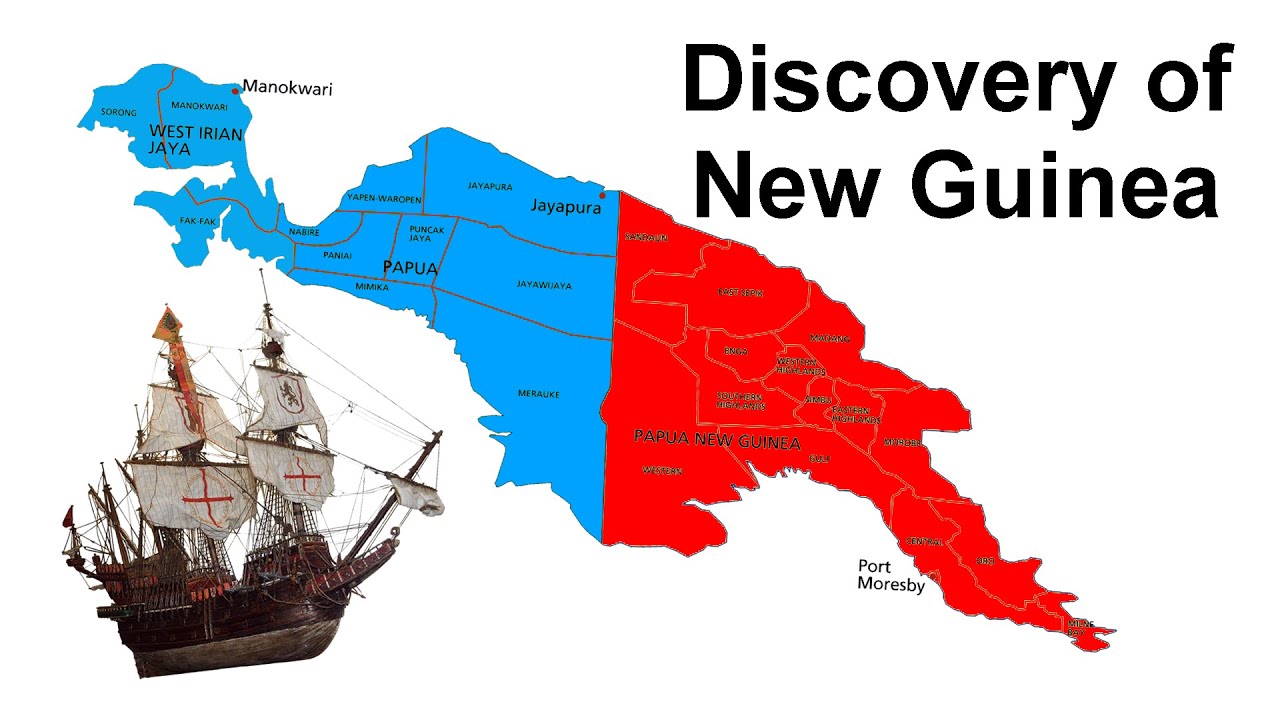 The first European explorers in New Guinea