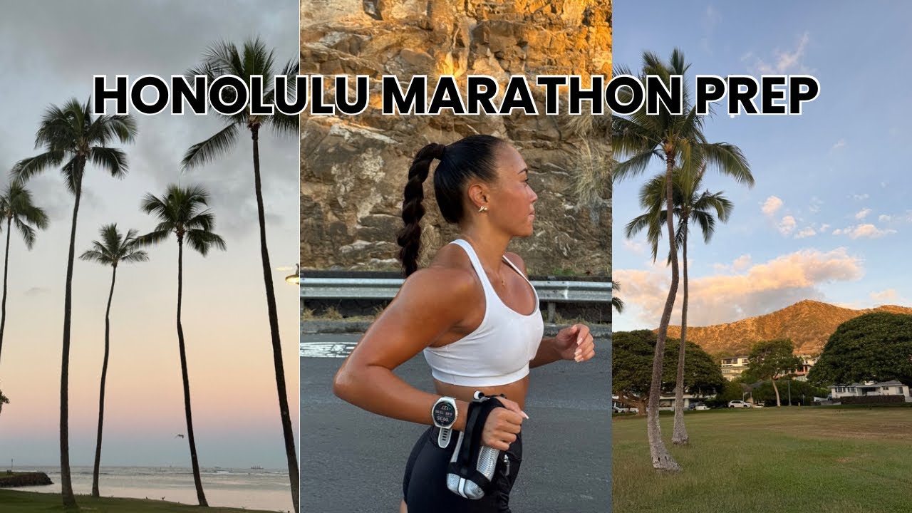 HONOLULU MARATHON PREP | morning routine, 14 mile run, realistic run, sick…
