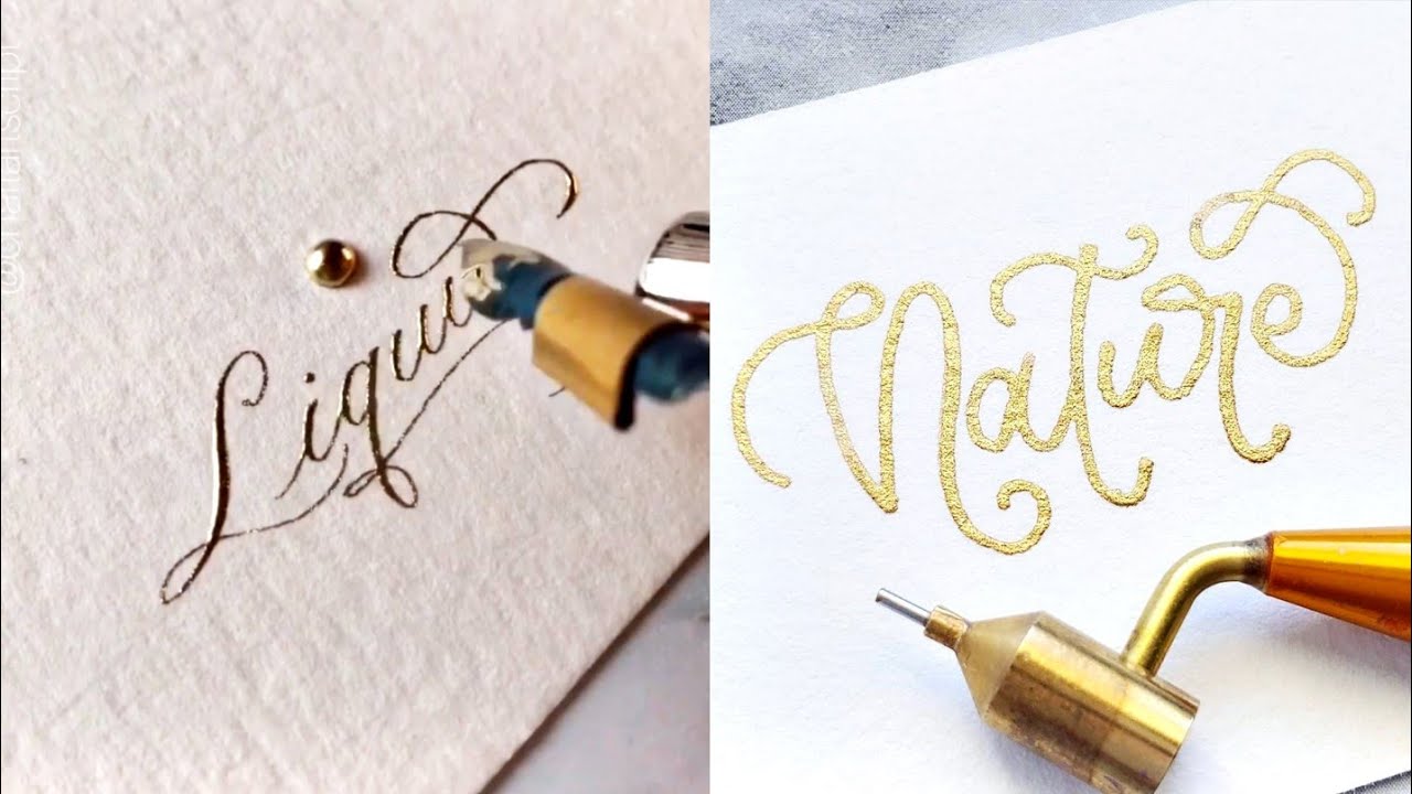 Mindrelaxing Calligraphy with Golden ink | AMAZING CALLIGRAPHY COMPILATIONS  | #Calligraphy! #ASMR