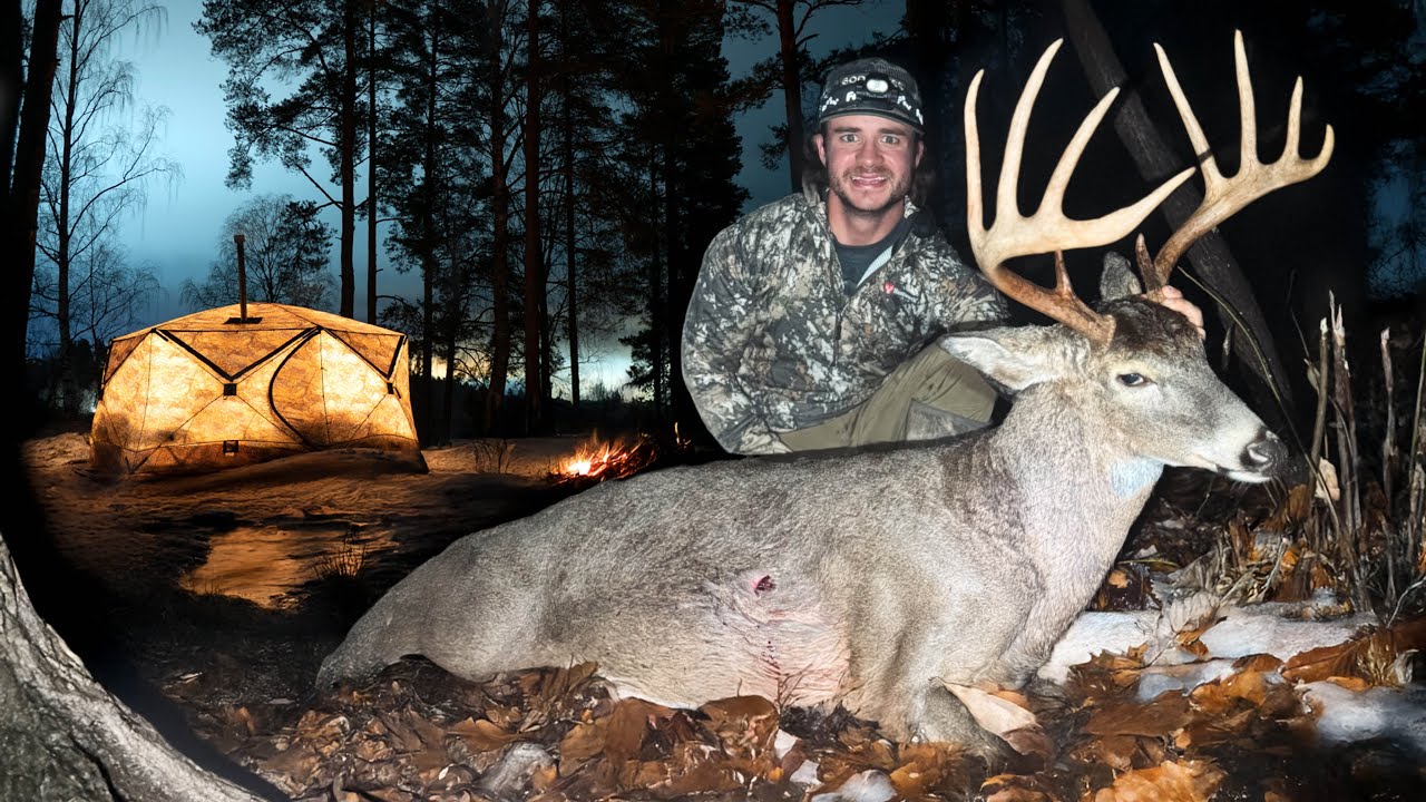 Hot Tent Camping & Deer Hunting in Freezing Conditions