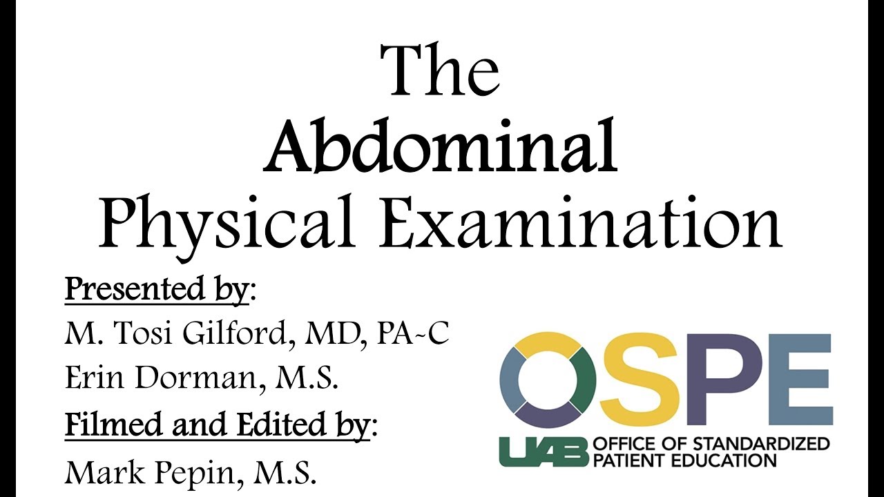 The GI/Abdominal Physical Examination