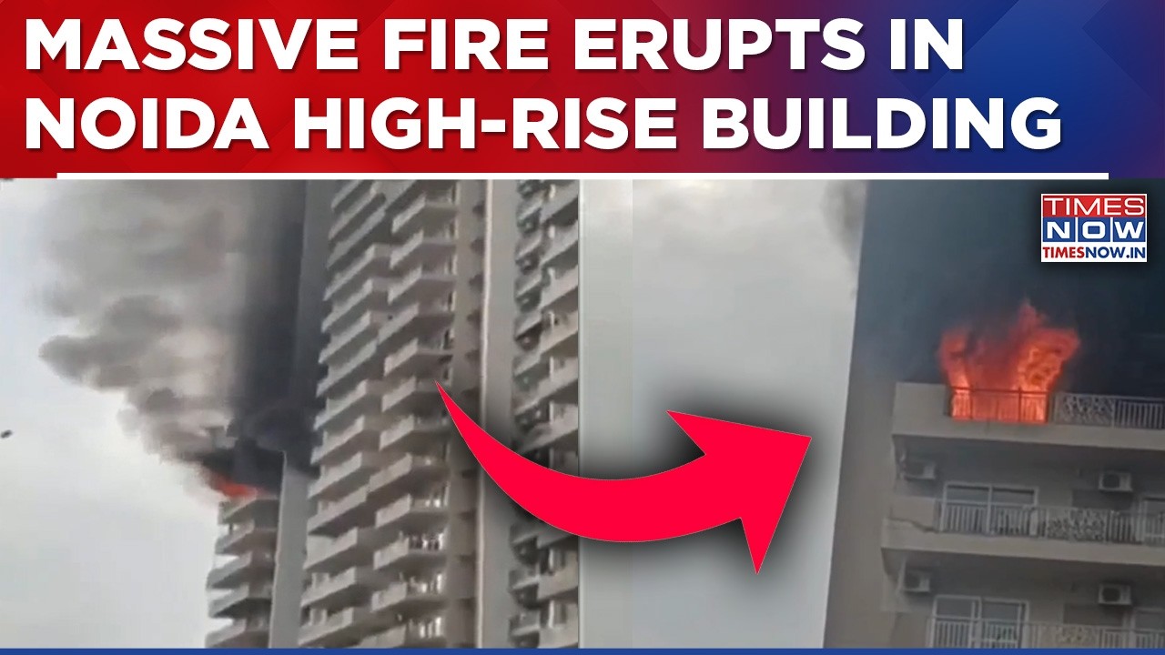 Noida After Delhi, Massive Fire Erupts In Ivy County Society High-Rise Building | Rescue Ops On