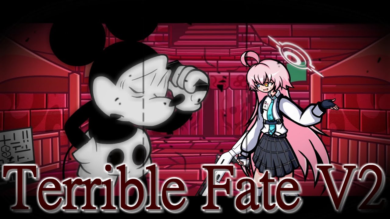 【FNF】Terrible Fate V2 but Mickey Mouse and Hoshino sings it【Blue Archive / ブルアカ】
