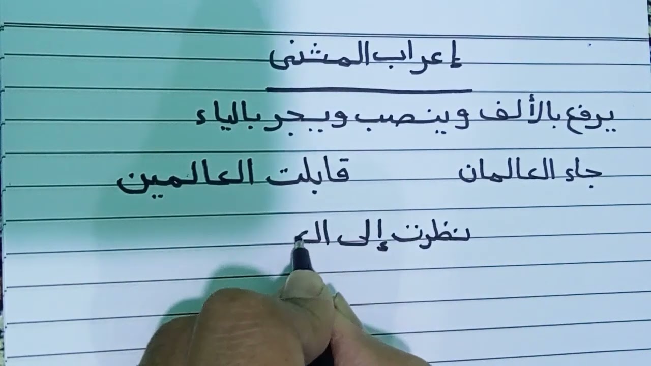 ألفية ابن مالك الدرس الرابع عشر المثنى والملحق به ٠