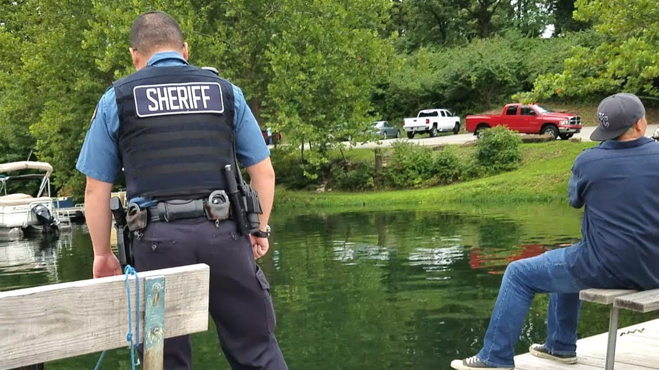 COPS show up while Bluegill Fishing. EP 22