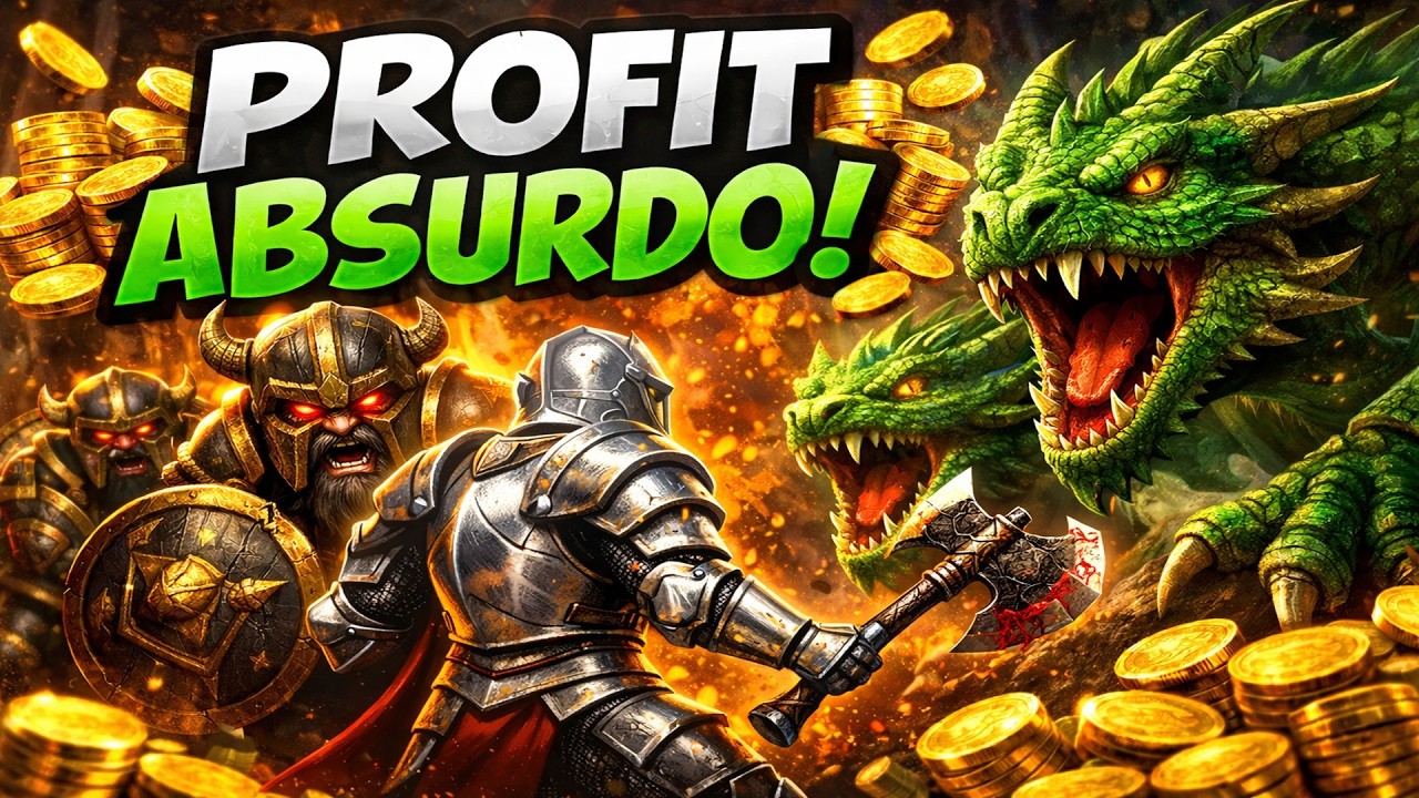 O MAIOR PROFIT do Knight FREE! 🪓 Nova Axe levou o farm pra OUTRO NÍVEL