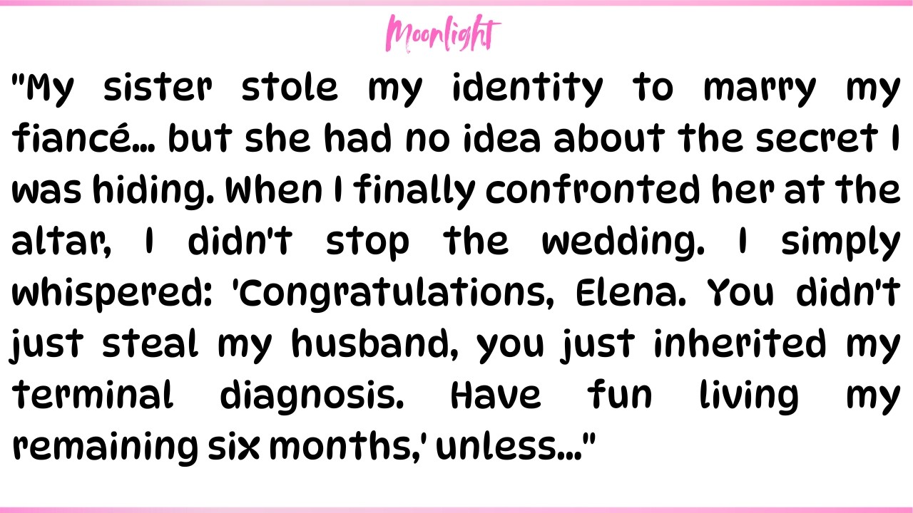 My sister stole my identity to marry my fiancé… but she had no idea about the secret I was hiding.