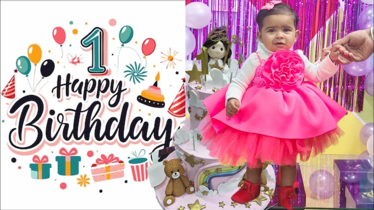 Kashvi 1st Birthday celebrated ❤️💚🎂🪅🥳🎉  #KASHVI_VINES 🫰
